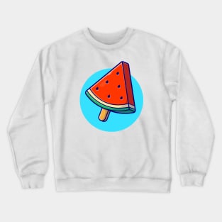 Watermelon Popsicle Cartoon Vector Icon Illustration Crewneck Sweatshirt